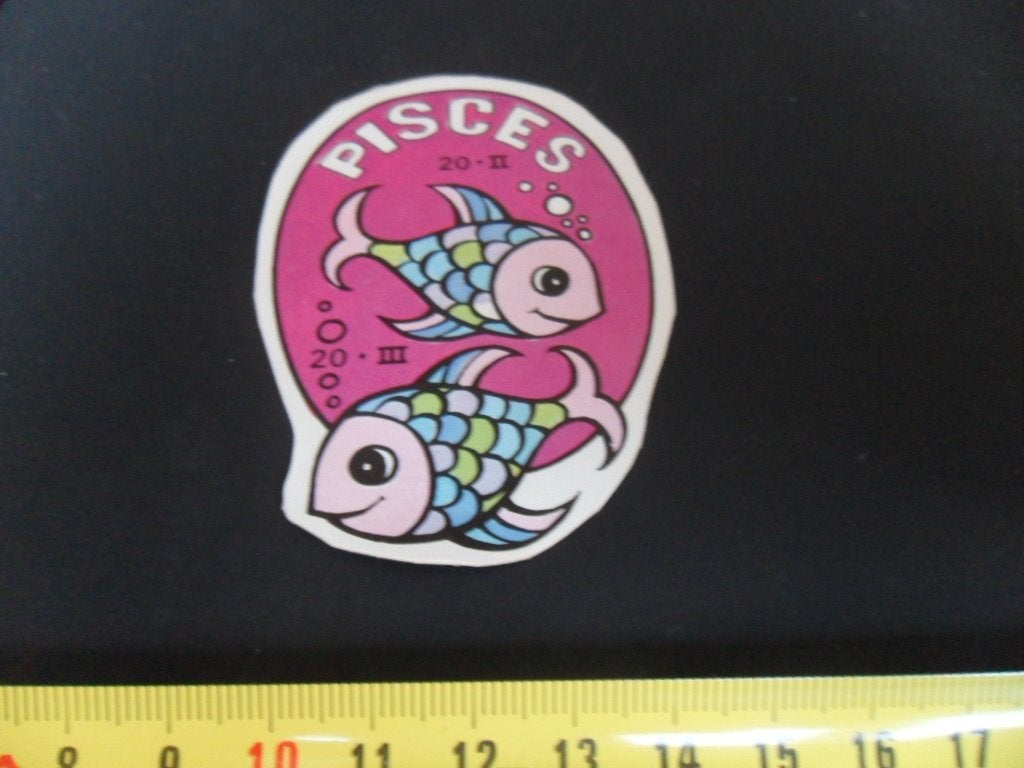 sticker panini strip sterrenbeeld vis vissen pisces, Ophalen of Verzenden, Zo goed als nieuw