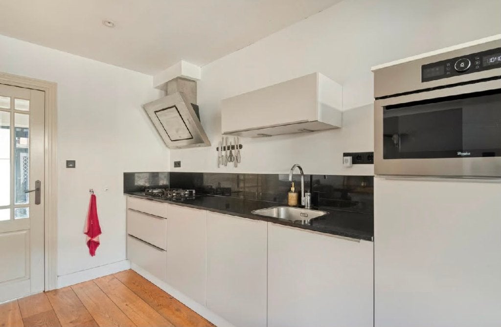 Moderne mat taupe rechte keuken GEDEMONTEERD, Overige kleuren, Enkelwandige keuken, Ophalen of Verzenden, Zo goed als nieuw