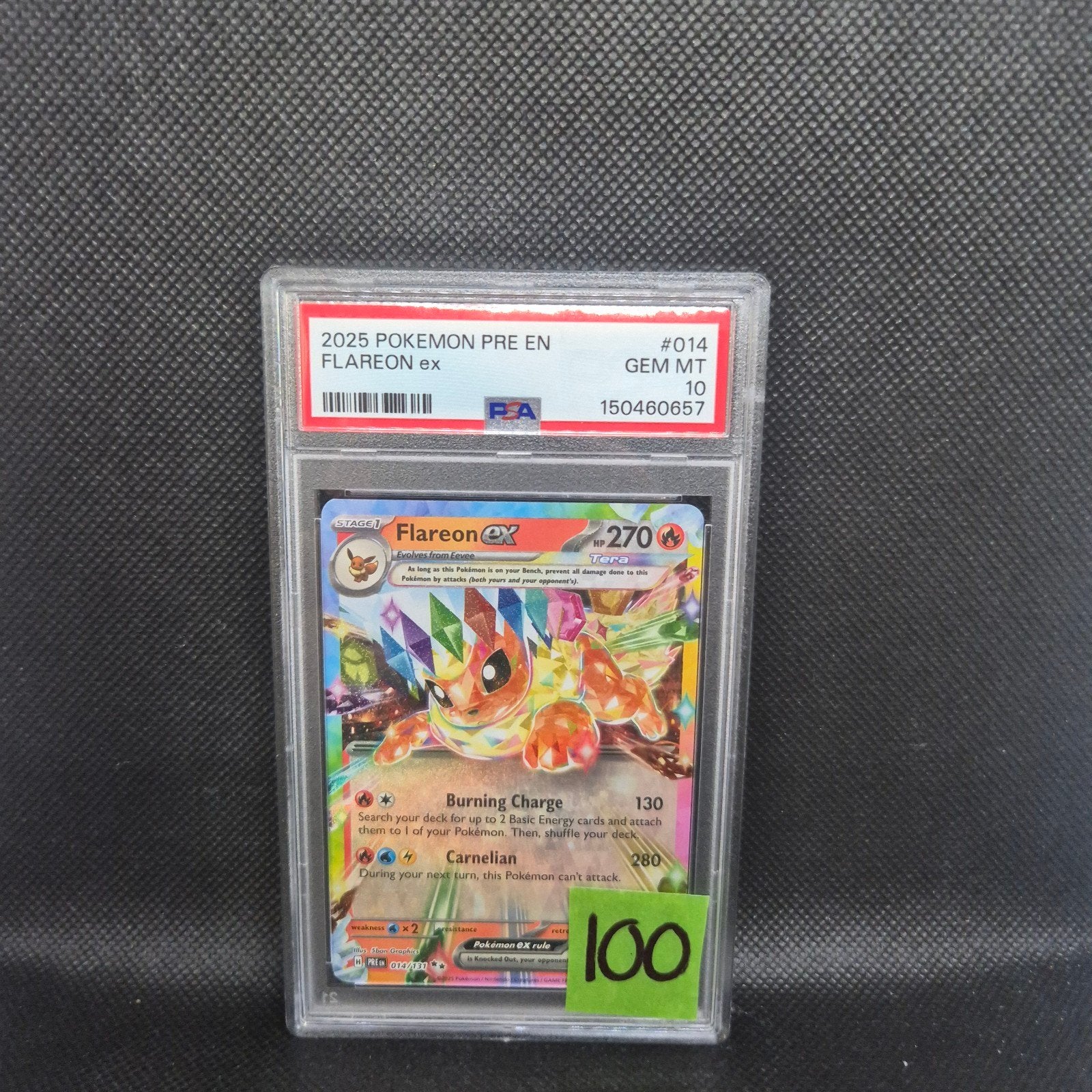 Flareon Ex Prismatic Evolutions PSA 10, Ophalen of Verzenden, Zo goed als nieuw