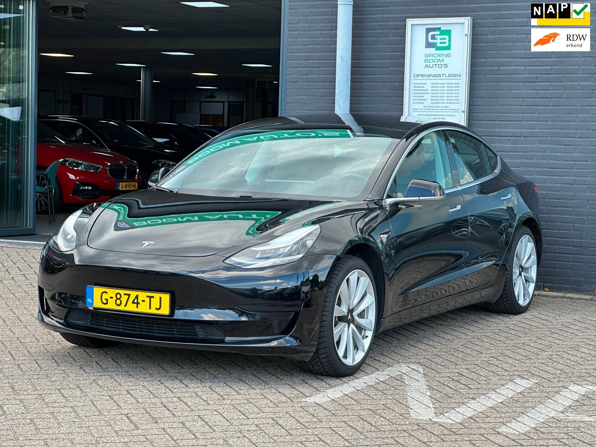 Tesla Model 3 Standard RWD Plus 60 kWh/PANO-DAK/CAMERA/NETTE, Auto's, Automaat, Achterwielaandrijving, Gebruikt, 370 km