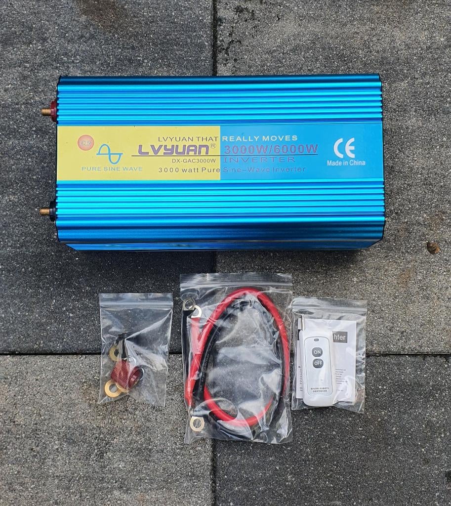 12V NAAR 230V OMVORMER 6000W NIEUW! Incl. afstandsbediening, Caravans en Kamperen, Camper-accessoires, Ophalen of Verzenden, Nieuw