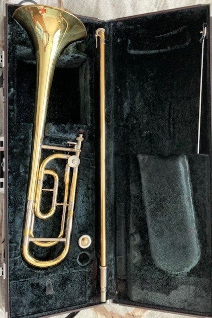 Yamaha Professional YSL-684 Bb/F tenor trombone, Ophalen, Gebruikt, Tenor, Met koffer