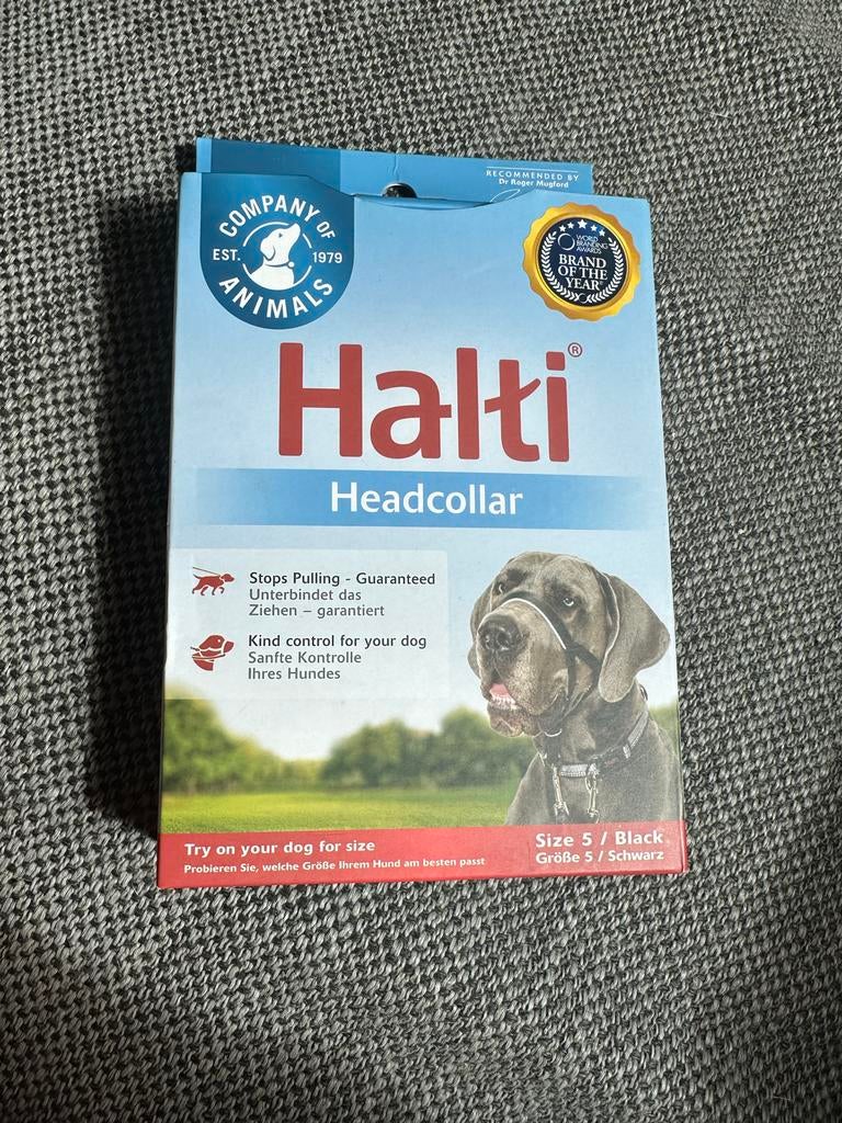 Zwarte Anti-trek riem grote hond van Halti, Ophalen of Verzenden, Verlicht, Nieuw