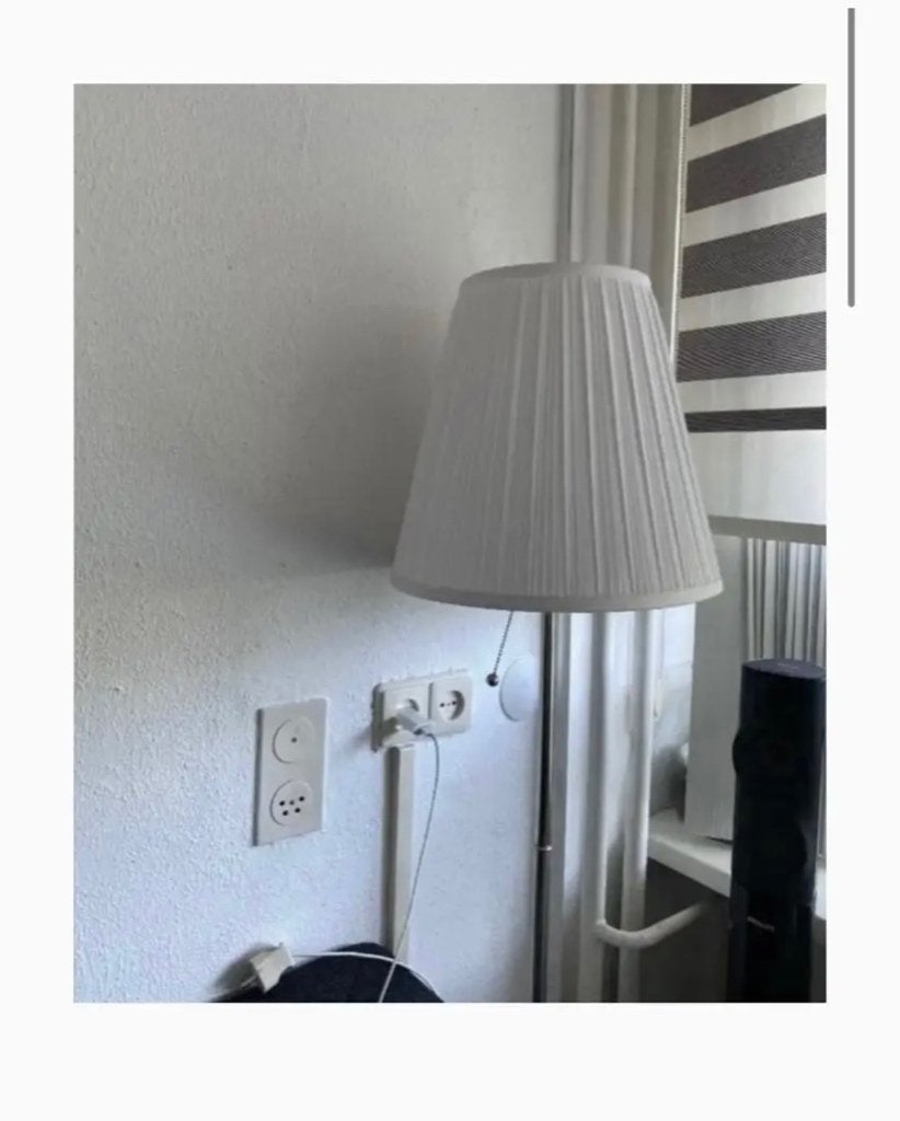 Vloerlamp staande lamp ikea ÅRSTID Arstid wit zilver, Ophalen, Gebruikt, 150 tot 200 cm