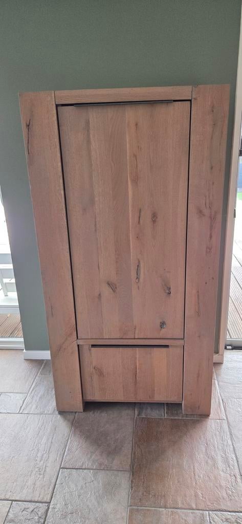 Eikenhouten kast Udine met 3 planken en 1 lade, Ophalen, Gebruikt