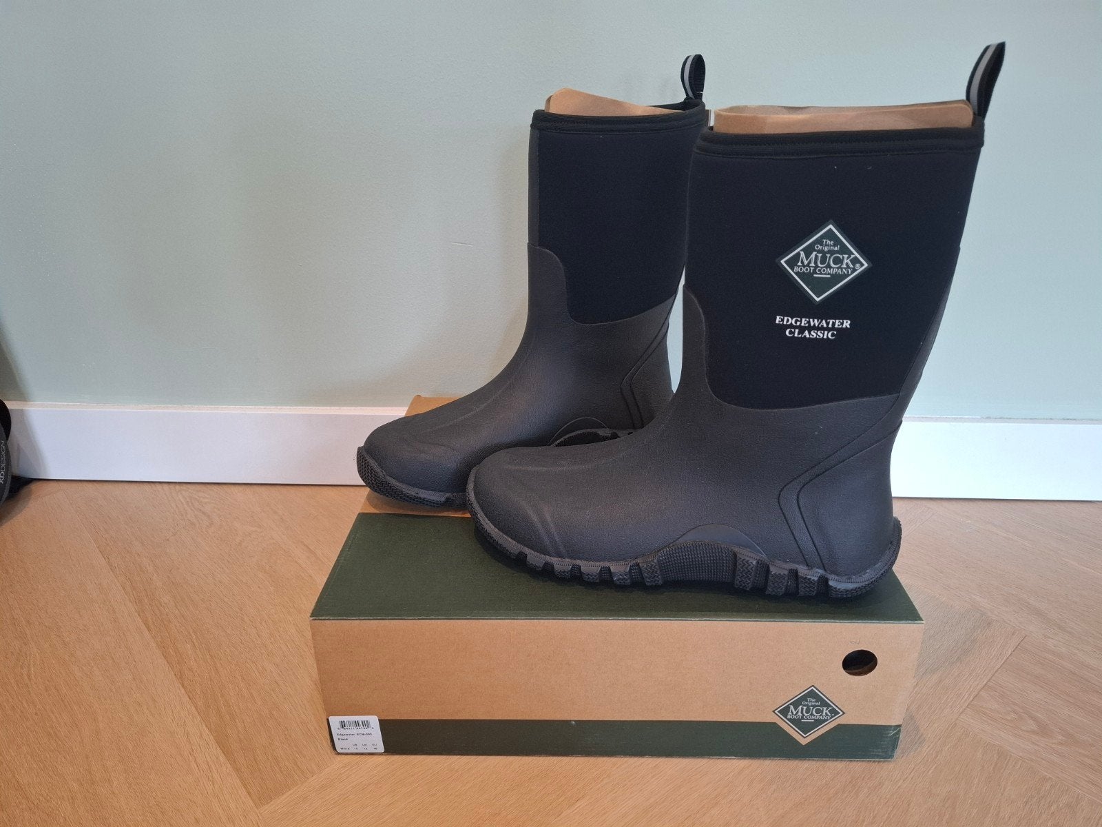 Muck Boot Edgewater Classic Mid Laarzen - Nieuw, EU 48, Kleding | Heren, Zwart, Nieuw, Ophalen of Verzenden, Regenlaarzen