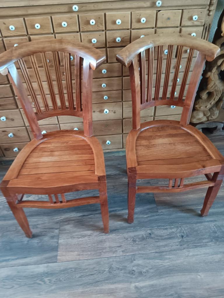 2 teakhouten stoelen, Indonesie, Ophalen