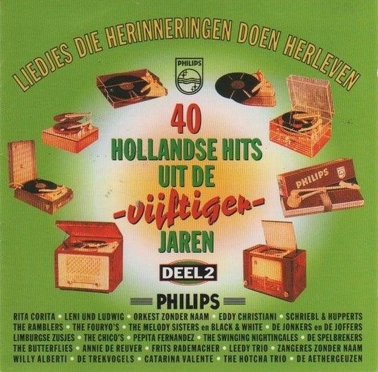 cd van 40 Hollandse Hits Uit De Vijftiger Jaren - Deel 2, Verzenden, Zo goed als nieuw, Levenslied of Smartlap