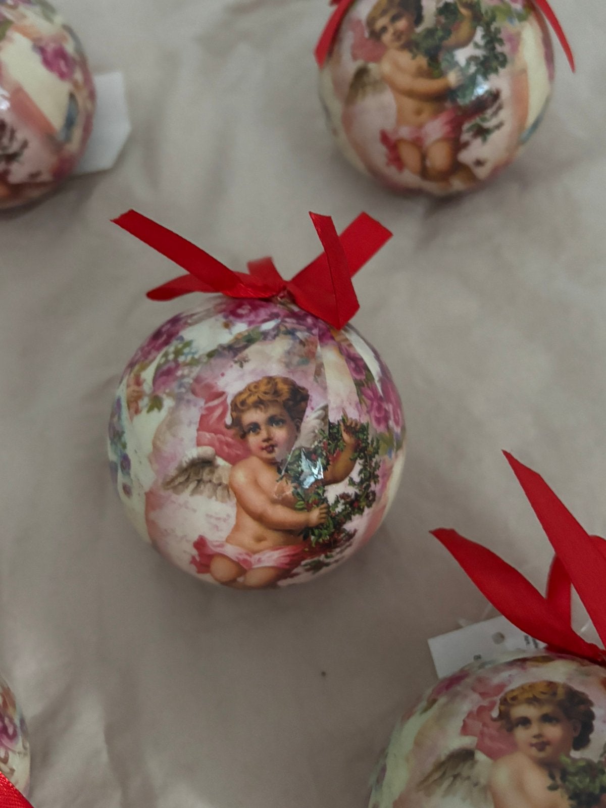 5.kerstballen met engel, Ophalen of Verzenden, Nieuw