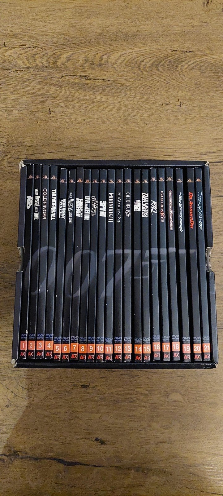 James Bond DVD boxset van 21 films, Cd's en Dvd's, Ophalen, Inclusief doosje, Actie, Zo goed als nieuw