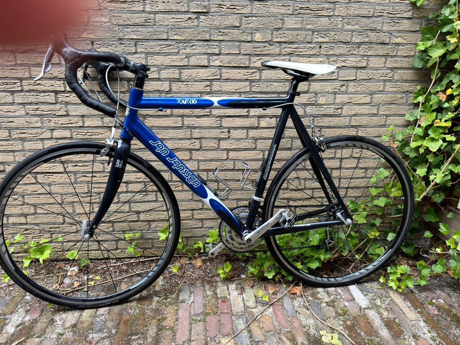 Jan Janssen racefiets - Blauw/Zwart - Goede staat, 28 inch, Gebruikt, Aluminium, Meer dan 20 versnellingen