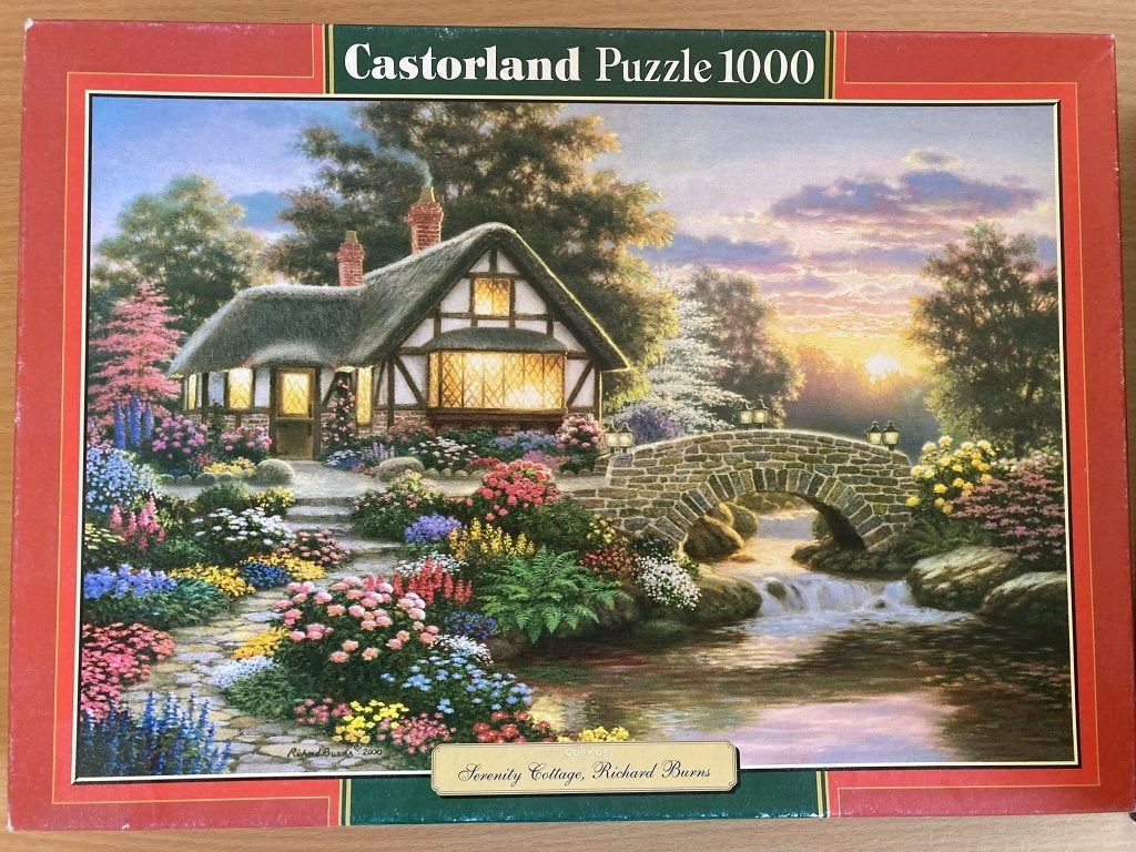 Castorland Legpuzzel 1000 stukjes - Serenity Cottage, Ophalen of Verzenden, 500 t/m 1500 stukjes, Gebruikt, Legpuzzel
