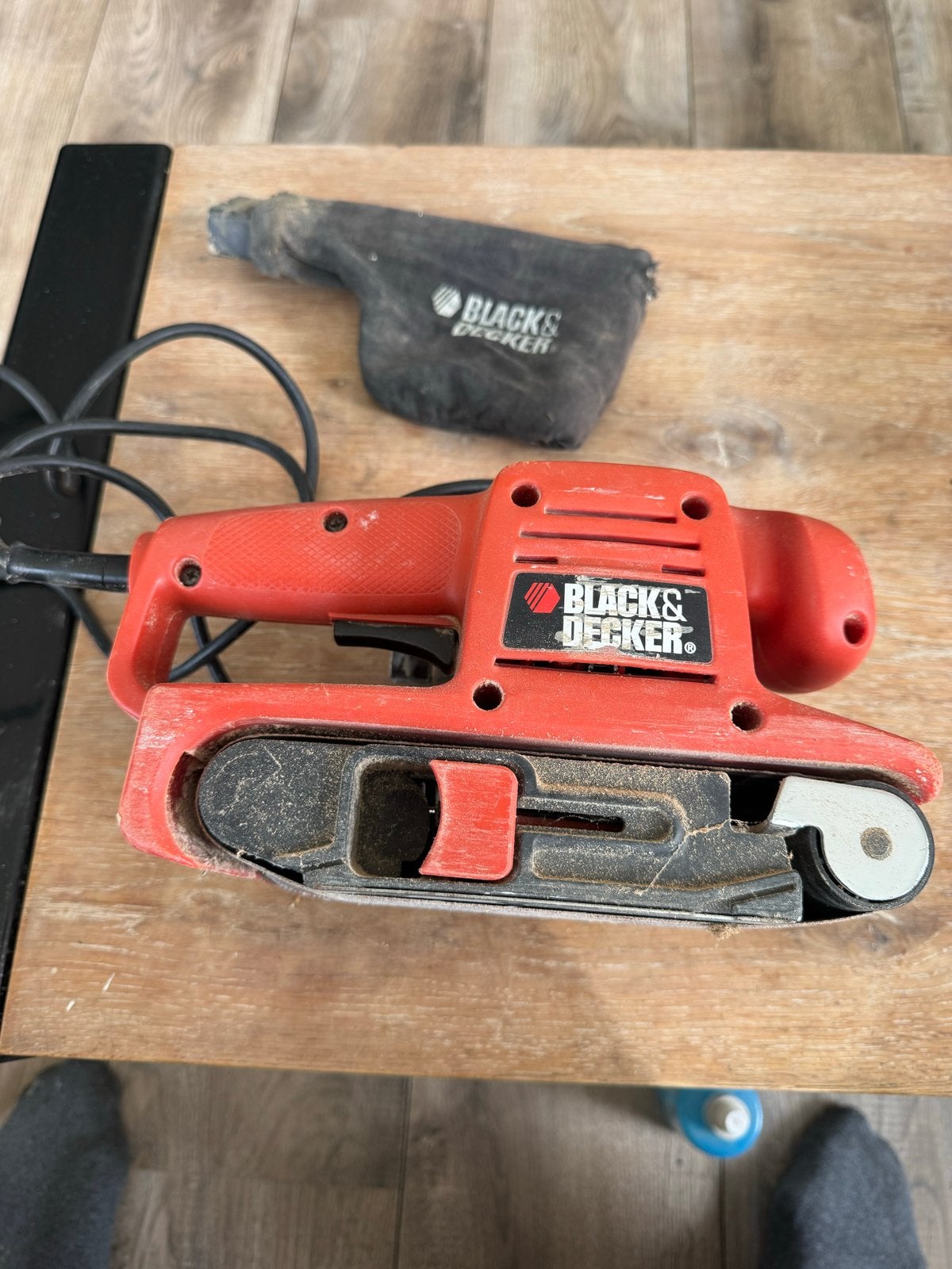Black & Decker Bandschuurmachine KA85 600W - Prima Staat, Ophalen of Verzenden, Gebruikt, 600 tot 1200 watt, Bandschuurmachine
