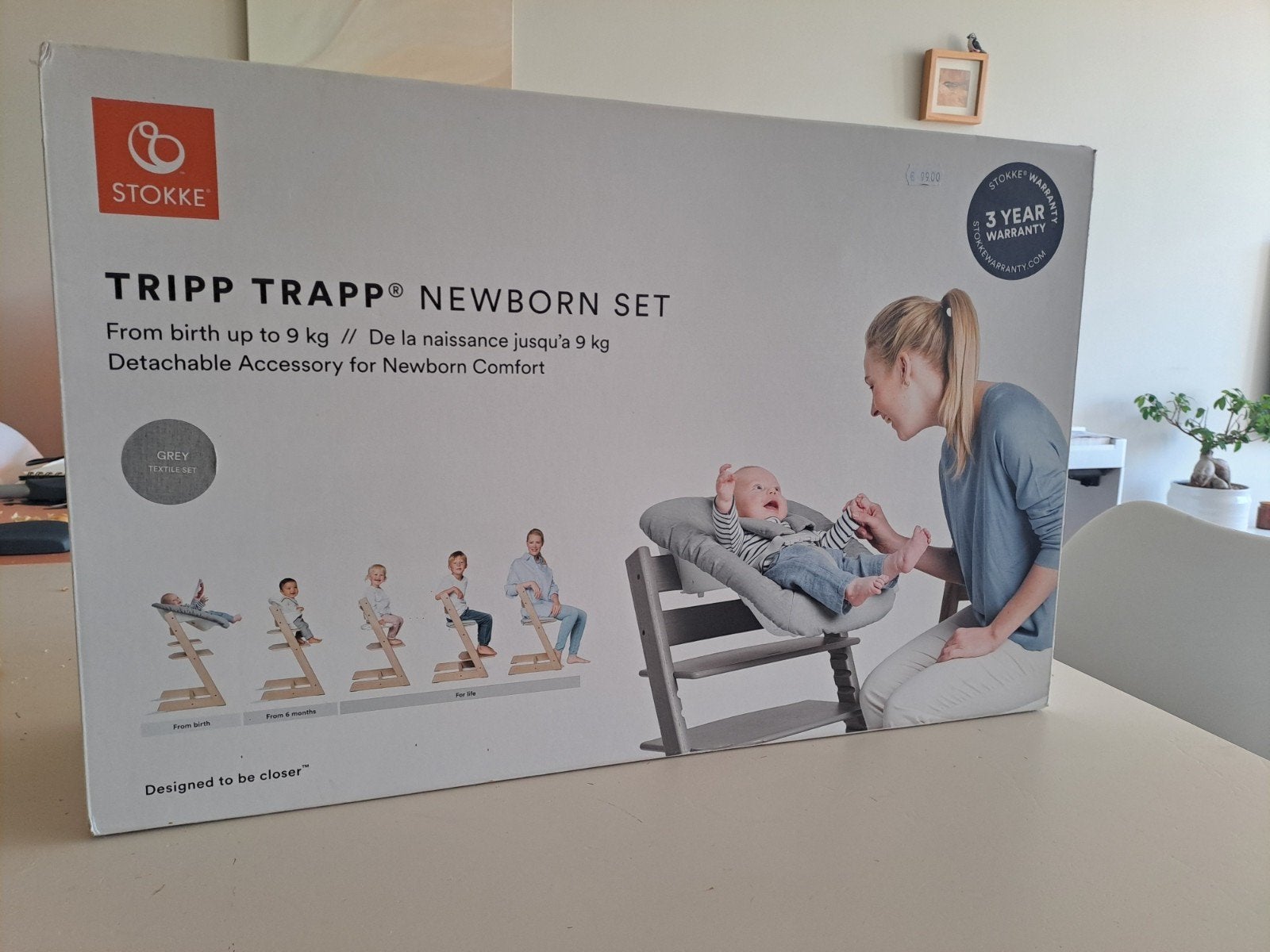Stokke Tripp Trapp Newborn Set Grijs, Kinderen en Baby's, Ophalen, Zo goed als nieuw, Overige typen, Gordel(s)