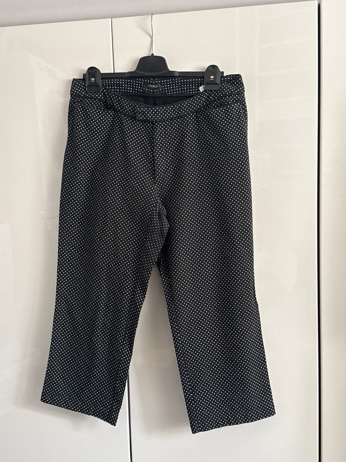 Roswer driekwart broek zwart met witte stippen, Zwart, Maat 42/44 (L), Ophalen of Verzenden, Zo goed als nieuw