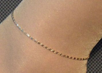 Enkelbandje, goudkleurige schakeltjes (9123), Sieraden, Tassen en Uiterlijk, Verzenden, Nieuw, Overige materialen