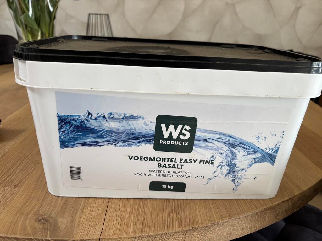WS Easy Fine Basalt Voegmotel, Zwart, Ophalen of Verzenden, Nieuw, Beton, Overige typen