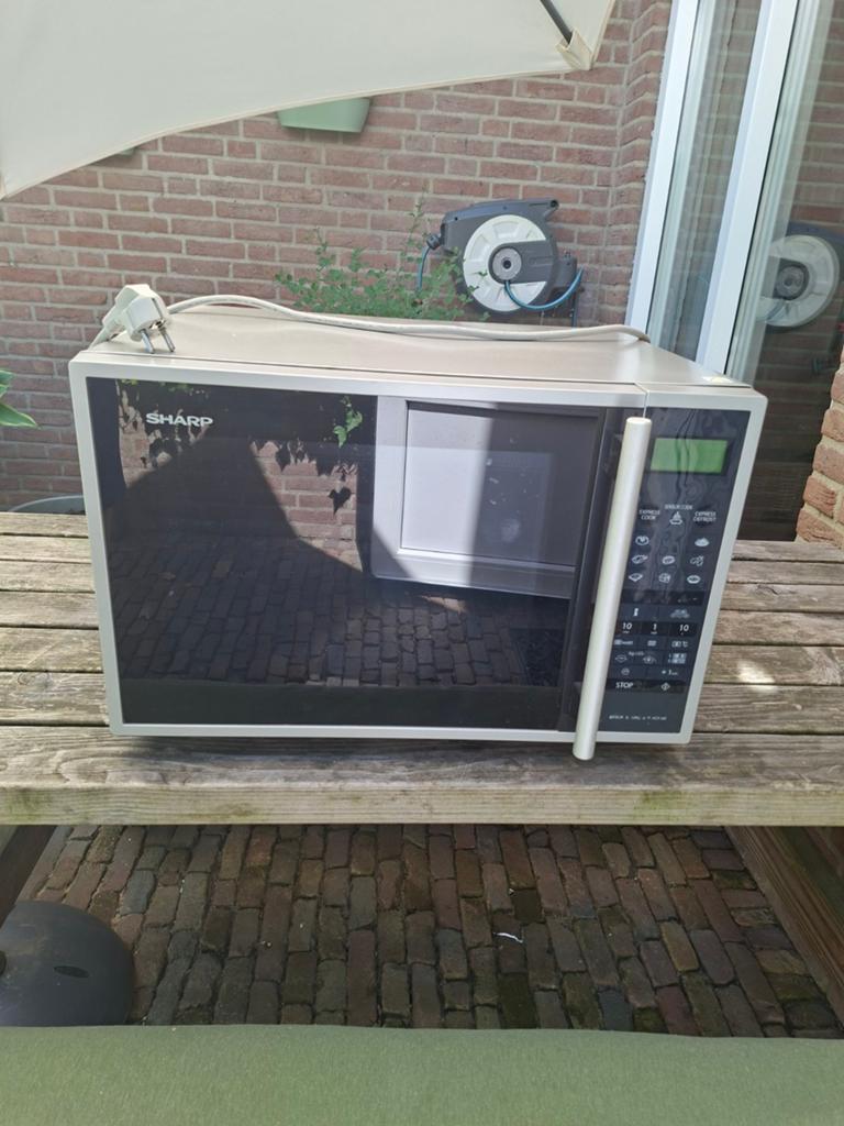 Sharp R961INW Combimagnetron - Zo goed als nieuw, Witgoed en Apparatuur, Magnetrons, Ophalen, Combimagnetron, Zo goed als nieuw