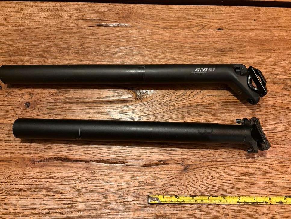 Zadelpen 34.9 mm carbon met setback, Ophalen of Verzenden, Gebruikt, Overige typen, Aluminium