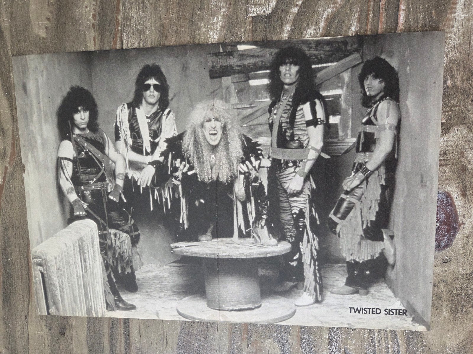 Vintage Twisted Sister Poster Zwart-Wit, Ophalen of Verzenden, Zo goed als nieuw, A1 t/m A3, Muziek