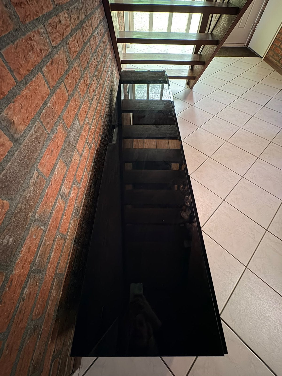 Zwart Hoogglans Zwevend TV Meubel 180 cm, Ophalen, Gebruikt, 150 tot 200 cm