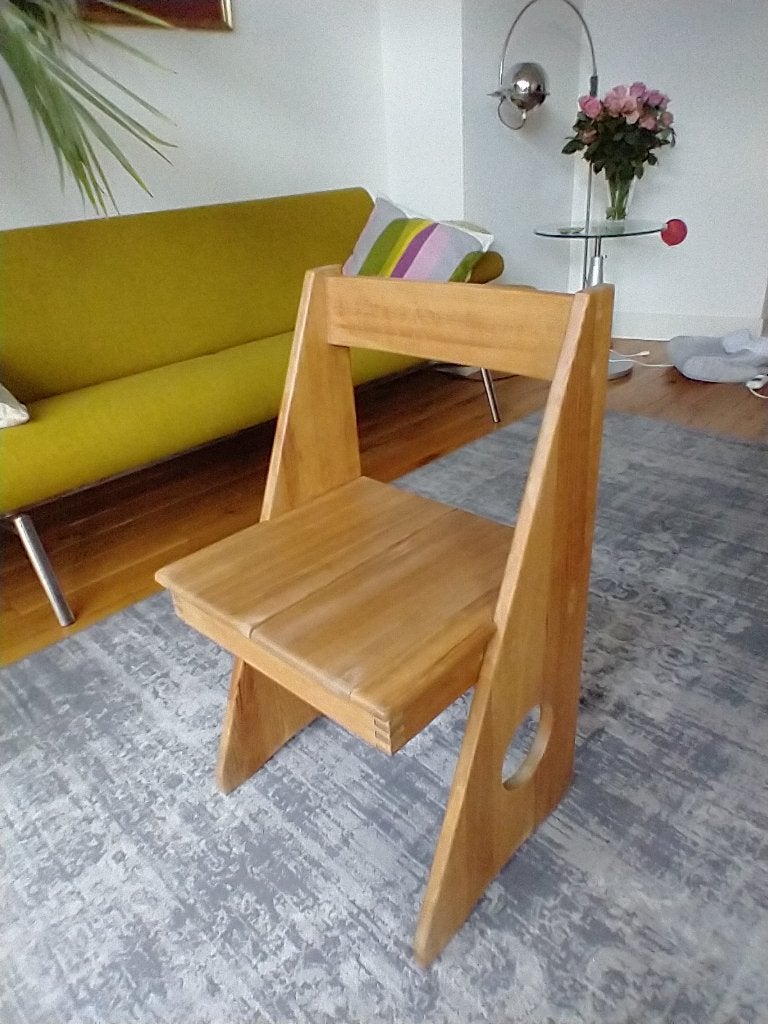 Brutalistische stoel van Gilbert Marklund, Ophalen, Gebruikt, Bruin, Brutalistisch