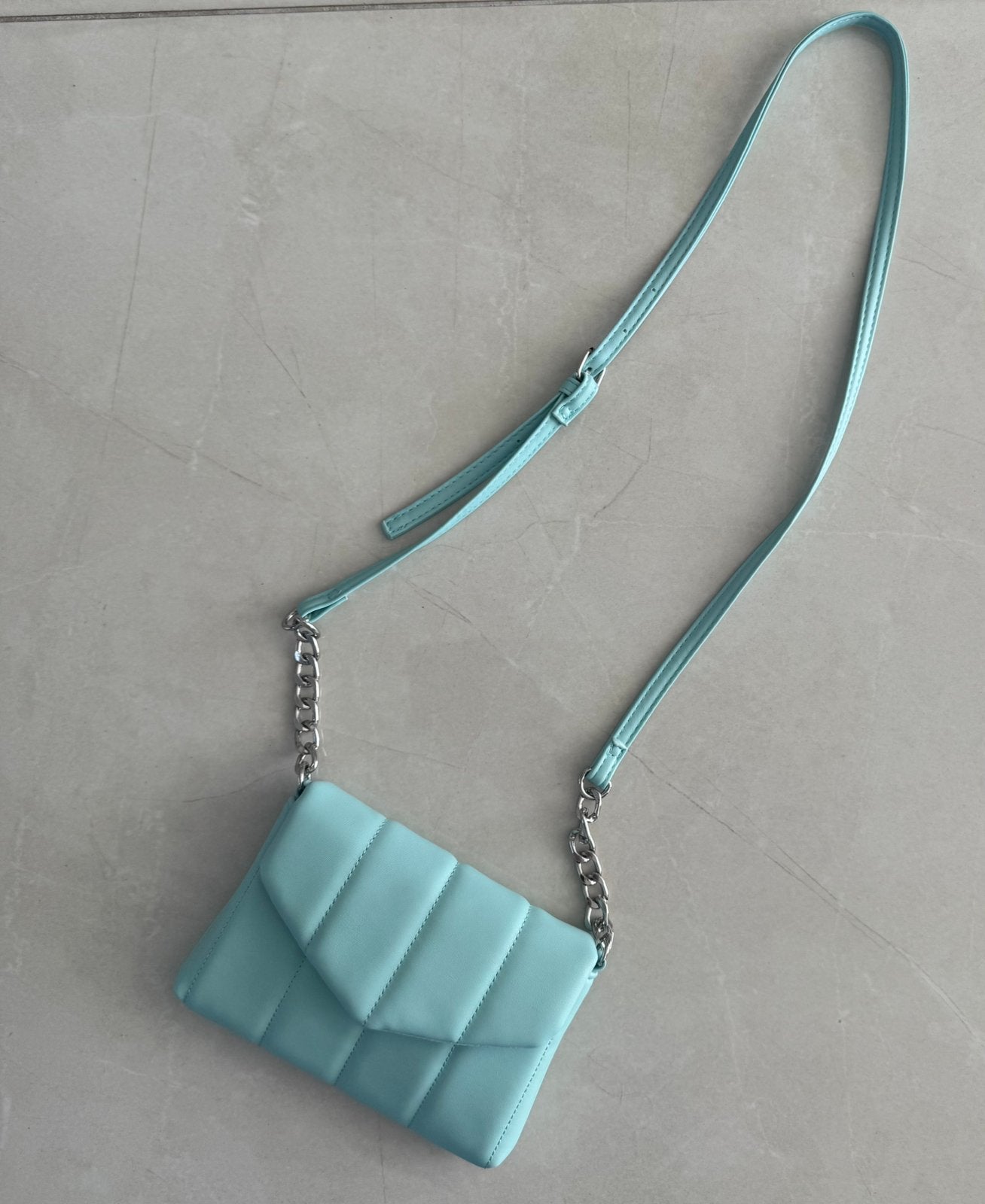 Nieuw licht blauw handtasje tas, Ophalen of Verzenden, Nieuw, Blauw, Handtas