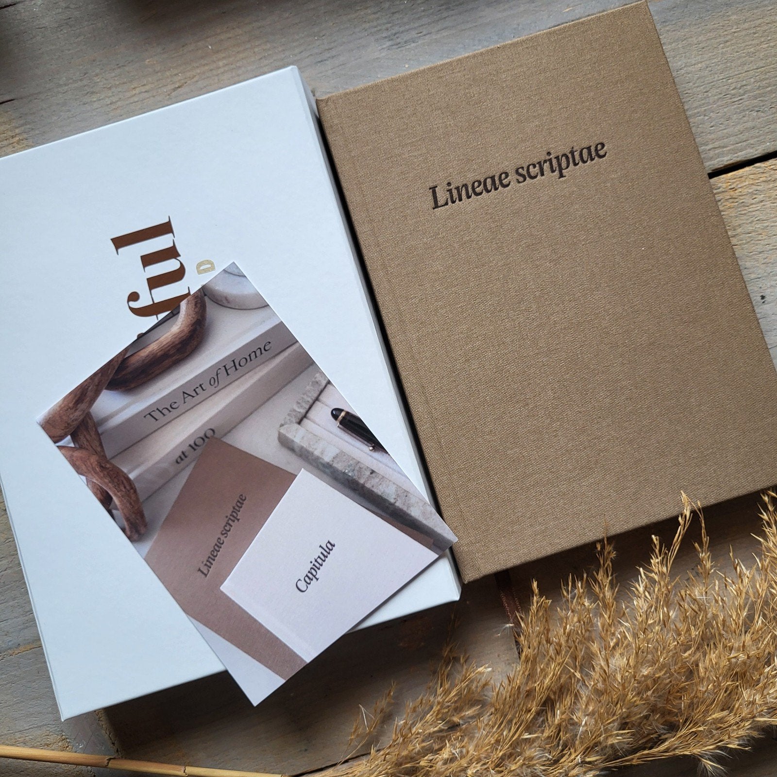 Luxe A5 notebook grid linnen cover, Ophalen of Verzenden, Nieuw