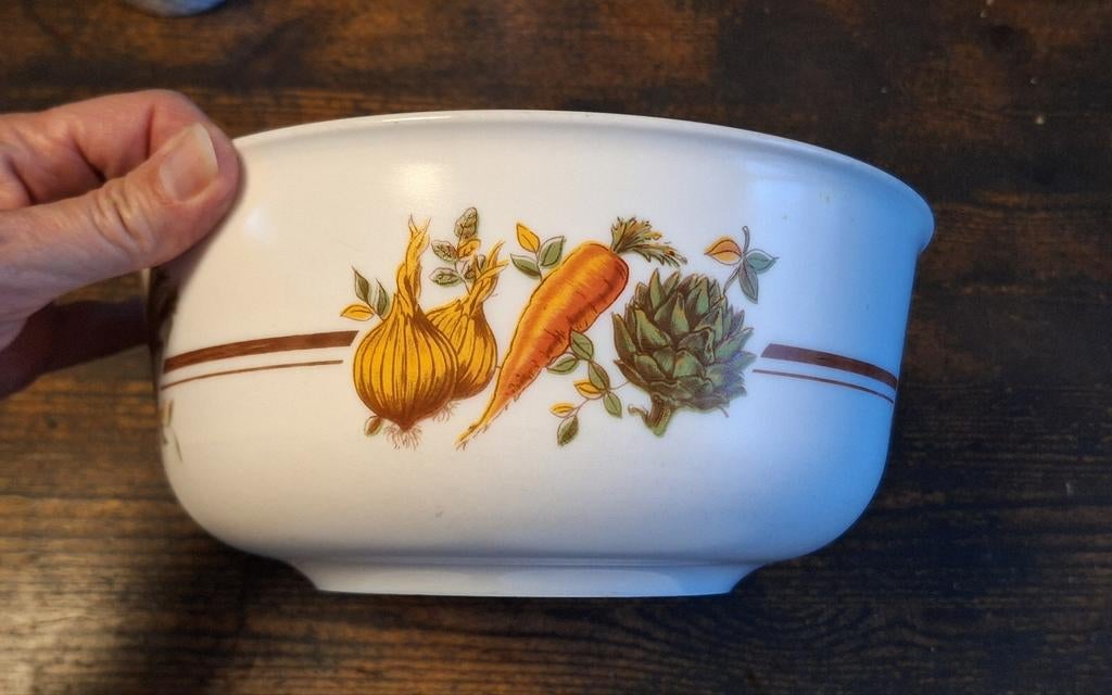 Vintage Arcoroc France Schalen met Groentemotief, Antiek en Kunst, Antiek | Schalen, Ophalen of Verzenden