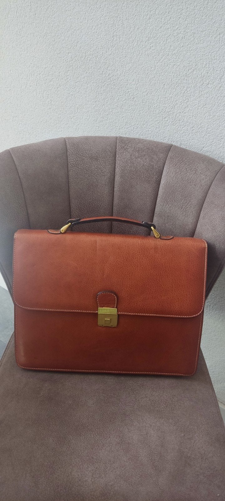Heren leren tas, Ophalen of Verzenden, Bruin