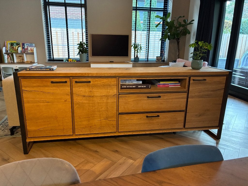 Stoer XOOON / Henders & Hazel Dressoir Metalo – 240 cm, Ophalen, Gebruikt, Modern, industrieel, Met lade(s)