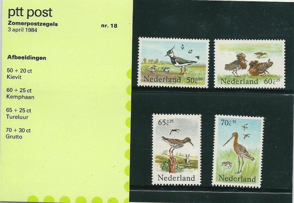 Postzegelmapje nummer 18 - Zomerpostzegels - jaar 1984., Verzenden, Na 1940, Postfris