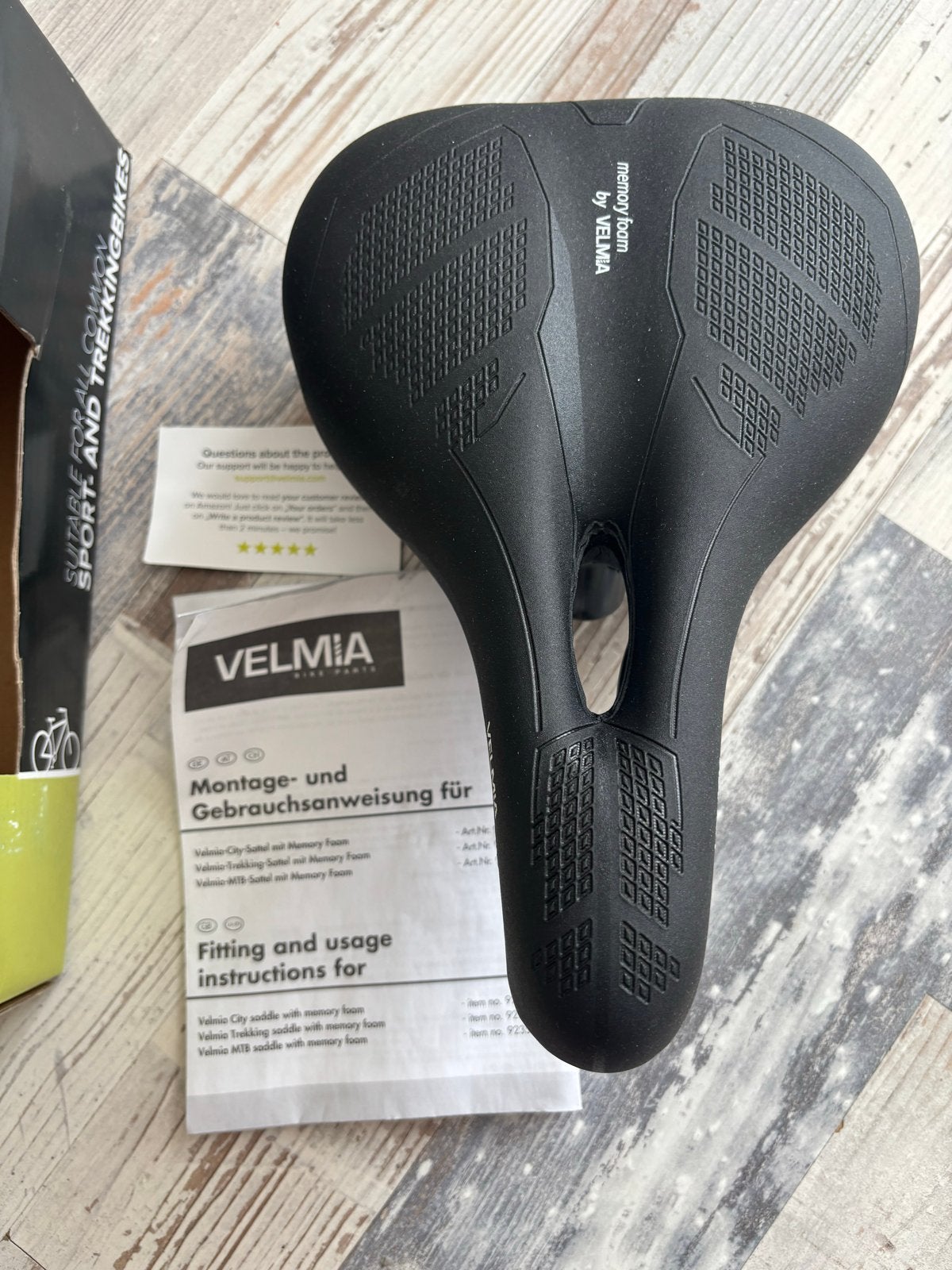 Nieuw Velmia Comfort Fietszadel – Dames & Heren, Elektrische fiets, Ophalen of Verzenden, Zadel, Nieuw