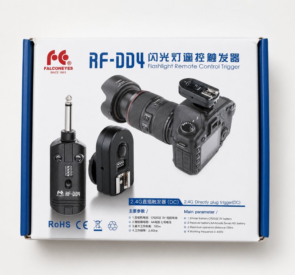 Falcon Eyes RF DD4 draadloze flitser trigger set - nieuw, Lamp of Flitsset, Nieuw, Ophalen of Verzenden, Draadloos