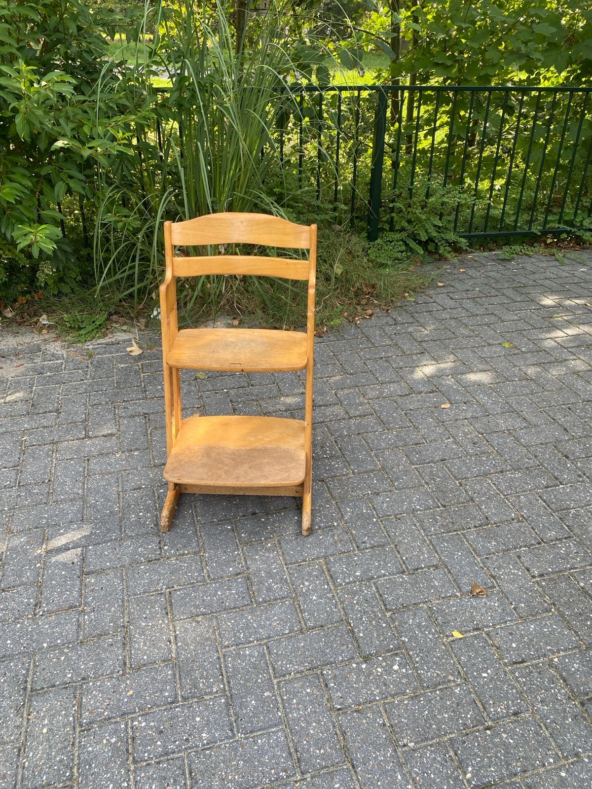 Houten Meegroeistoel Kinderstoel - Gebruikt maar in goede st, Ophalen, Gebruikt, Meegroeistoel