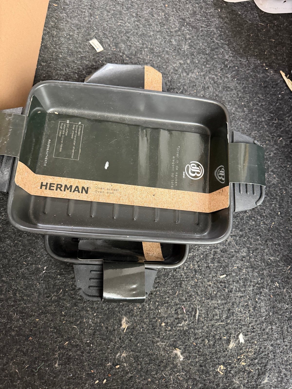 2 x Herman Ovenschaal 24x18cm - Nieuw, Overige typen, Nieuw, Ophalen of Verzenden, Zwart