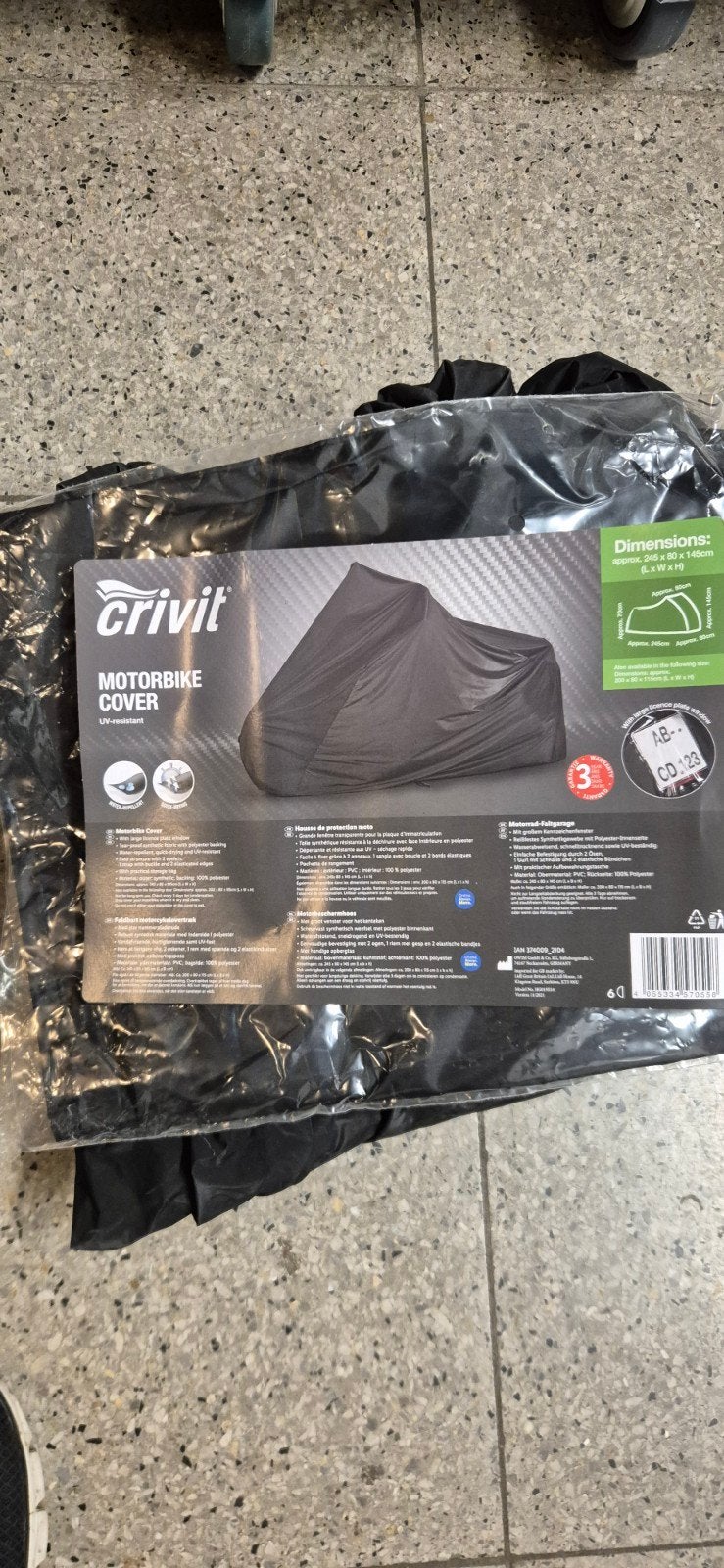 Crivit motorbike cover,water repellent,quick drying, Ophalen of Verzenden, Gebruikt