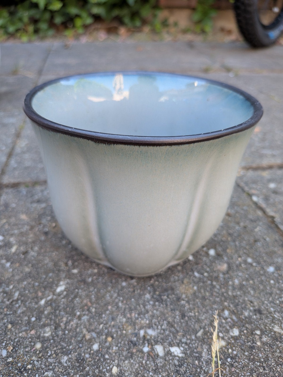 IKEA SÖTKÖRSBÄR bloempot, lichtblauw, 9 cm, Tuin en Terras, Ophalen, Gebruikt, Rond, Balkon