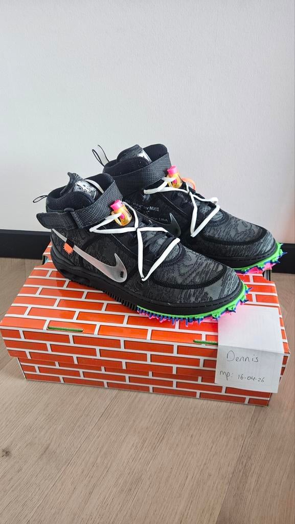 Nike x Off-White Air Force Mid black maat 45, Zwart, Nieuw, Ophalen of Verzenden, Sneakers of Gympen