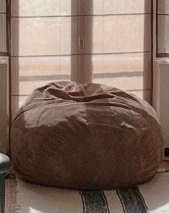 Vetsak Zitzak - Cord velour kleur Sand - Zo goed als nieuw, Huis en Inrichting, Zitzakken, Ophalen, Zo goed als nieuw, Beige, Zitzak