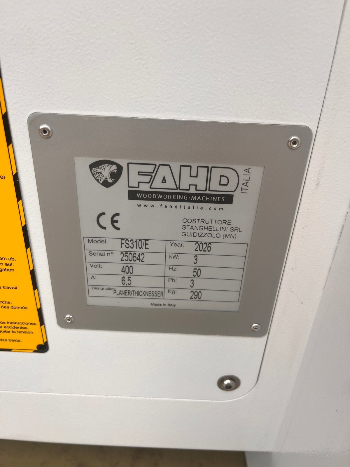 FAHD FS 310 Vlakvandiktebank combinatie machine