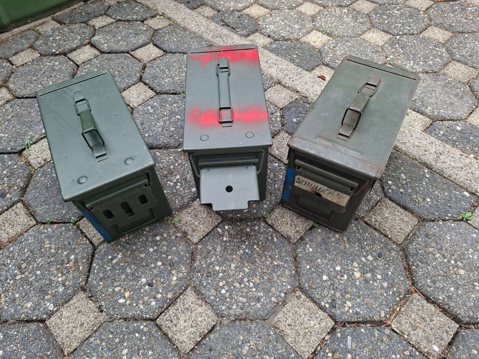 Set van 3 militaire munitiekisten - .50 Caliber Ammo Box, Ophalen of Verzenden