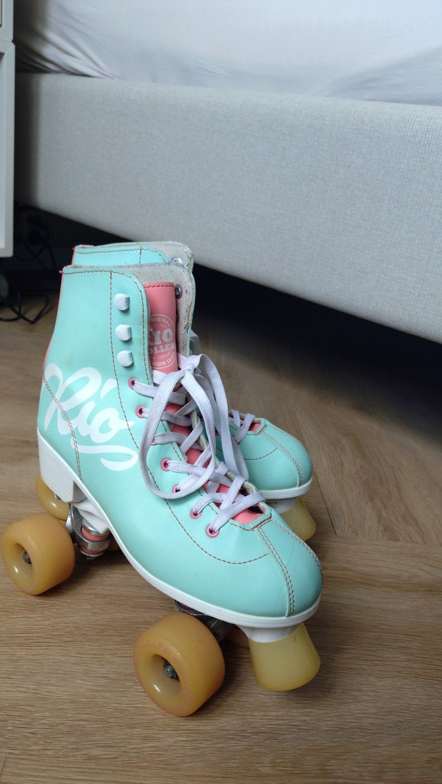 Rio Roller rolschaatsen - Aqua/Roze - Maat 40,5, Overige merken, Dames, Overige typen, Ophalen of Verzenden