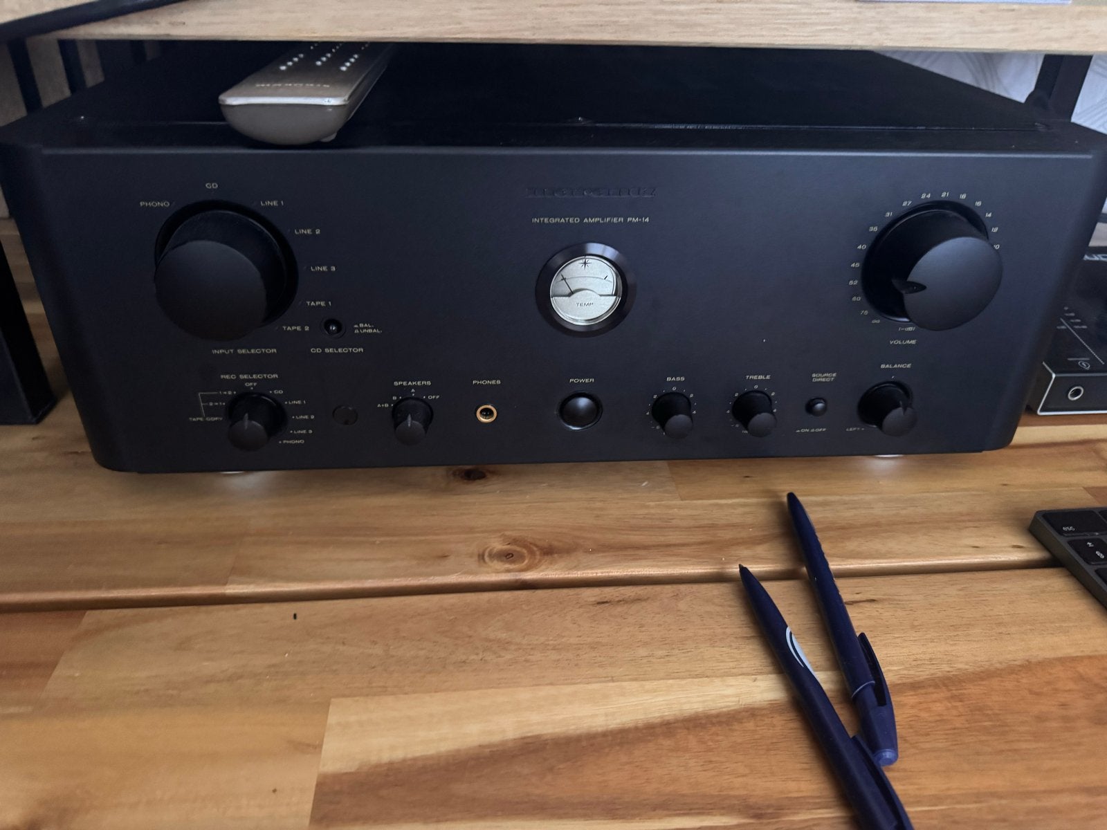 Marantz PM-14 Geïntegreerde Versterker, Zo goed als nieuw, 120 watt of meer, Stereo, Ophalen