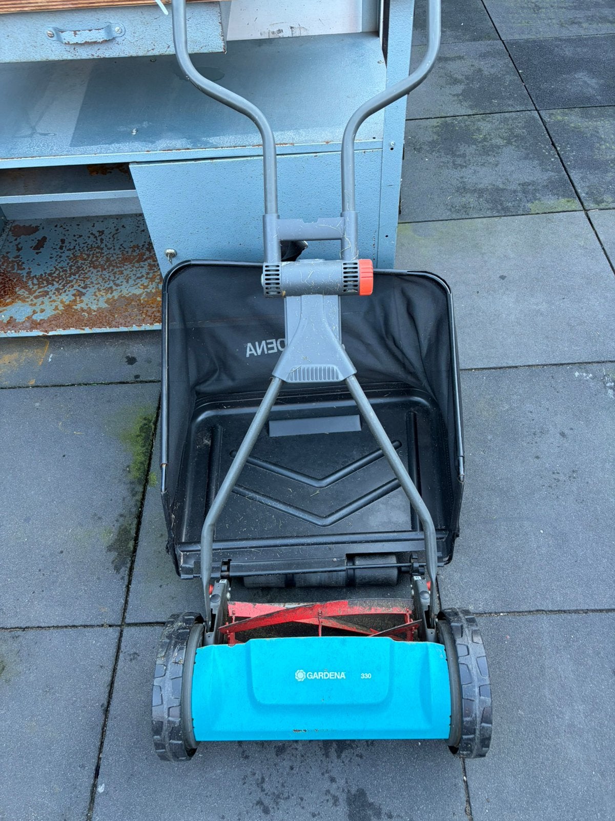 Gardena grasmaaier, Tuin en Terras, Ophalen, Gebruikt, Handgrasmaaier, Opvangbak