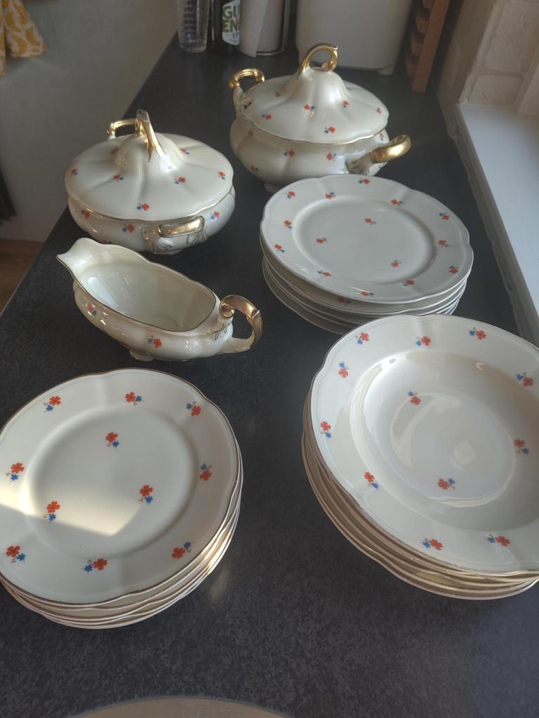 Vintage porcelein servies ( 1935/1940)., Ophalen