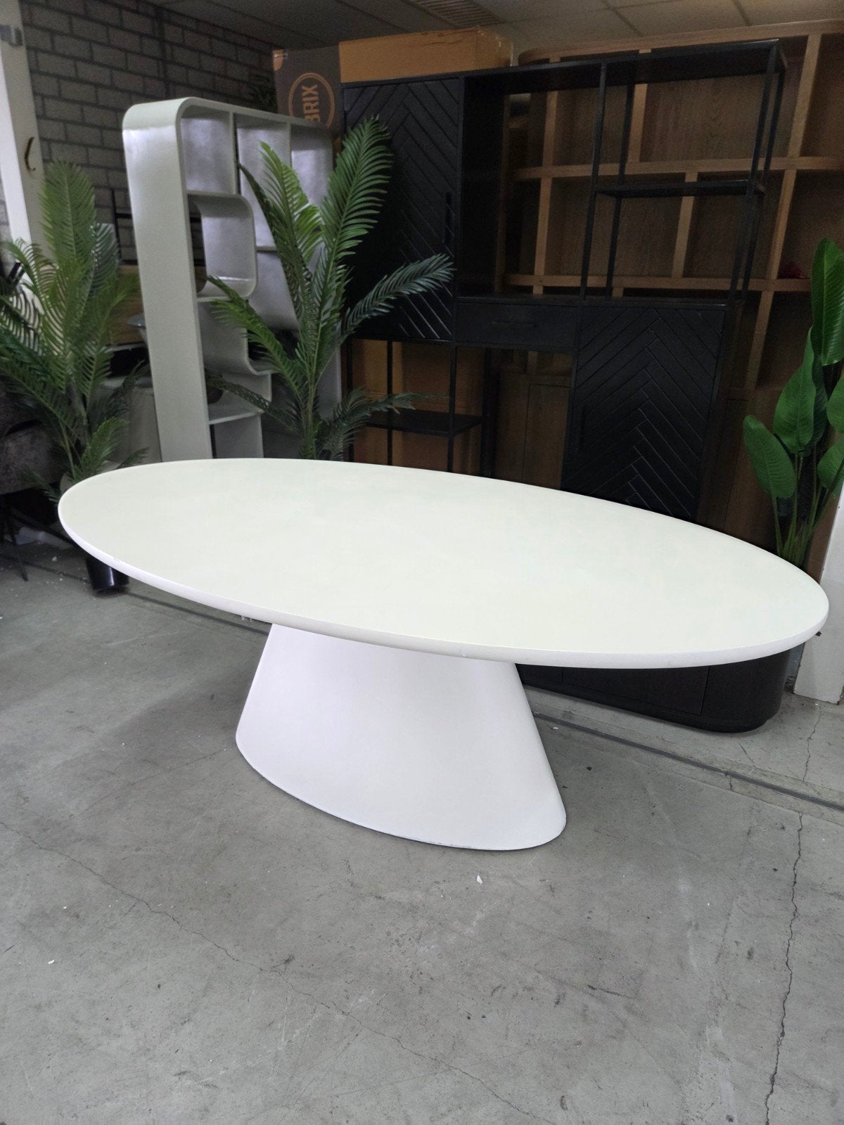 Ovale Eettafel Mello 200x110 cm Beige Tower Living | Bkeus, Antiek en Kunst, Antiek | Meubels | Tafels, Ophalen
