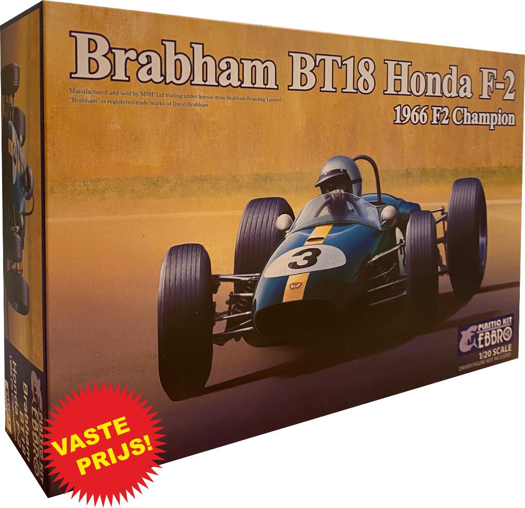 Brabham Honda BT18 1966 F-2 Champion (Ebbro 20022) 1/20, Hobby en Vrije tijd, Modelbouw | Auto's en Voertuigen, Overige merken