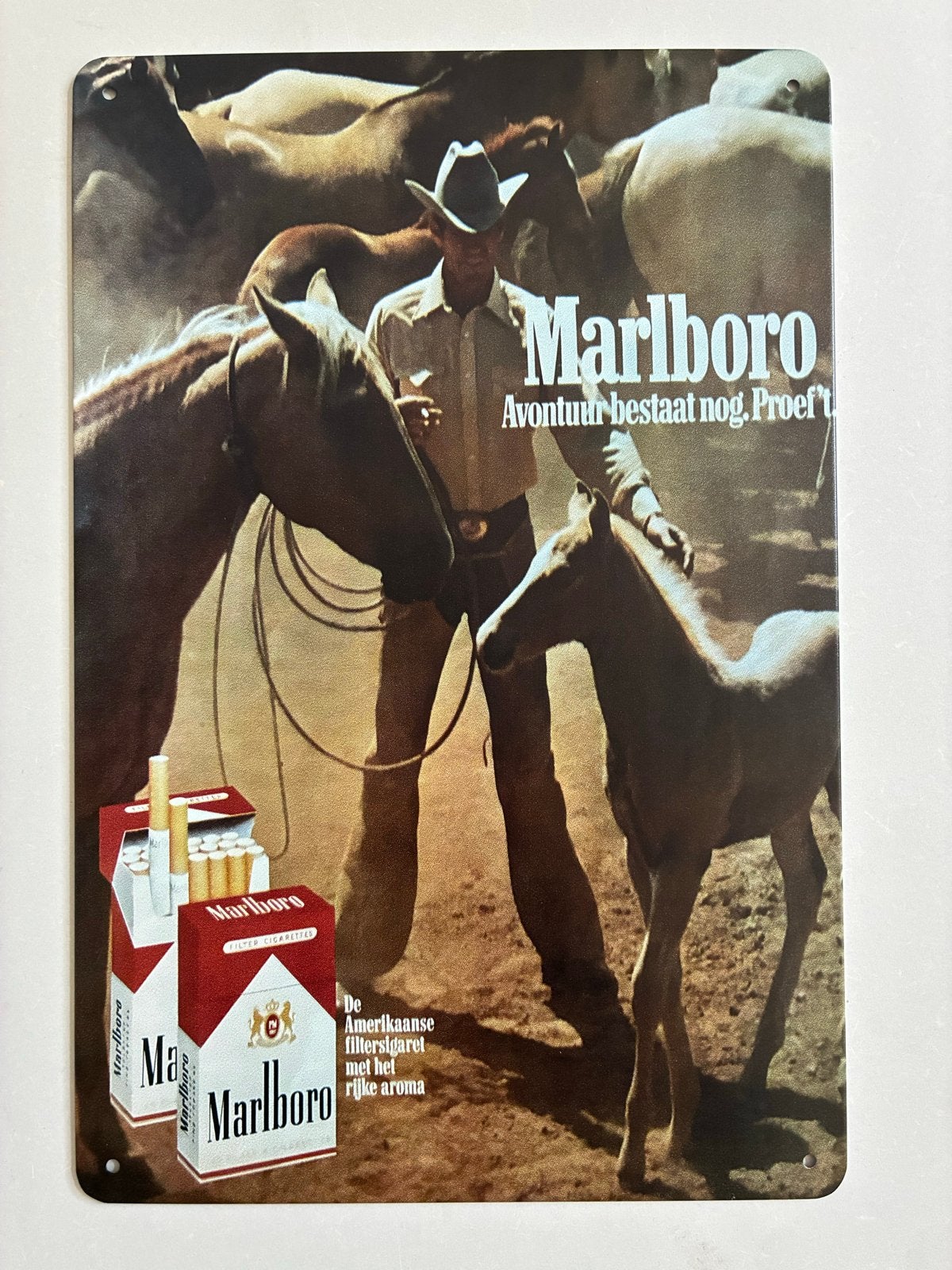 Vintage Sigaretten Reclame Borden - Metaal, Huis en Inrichting, Metaal, Elspeet, Olt, Nieuw