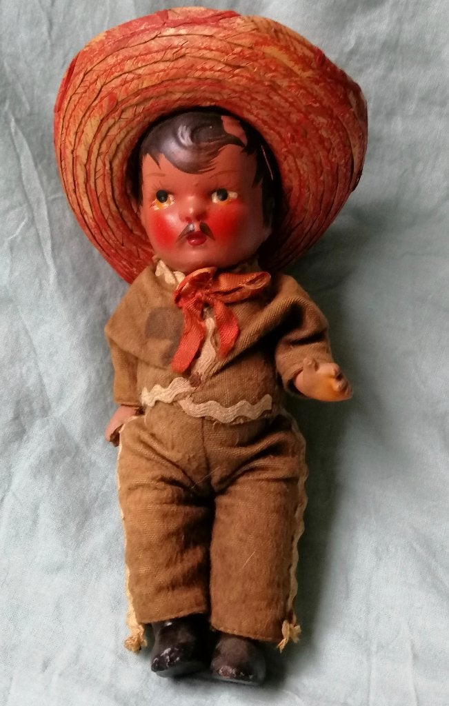 Oude papier maché pop Mexicaan, Antiek en Kunst, Ophalen of Verzenden